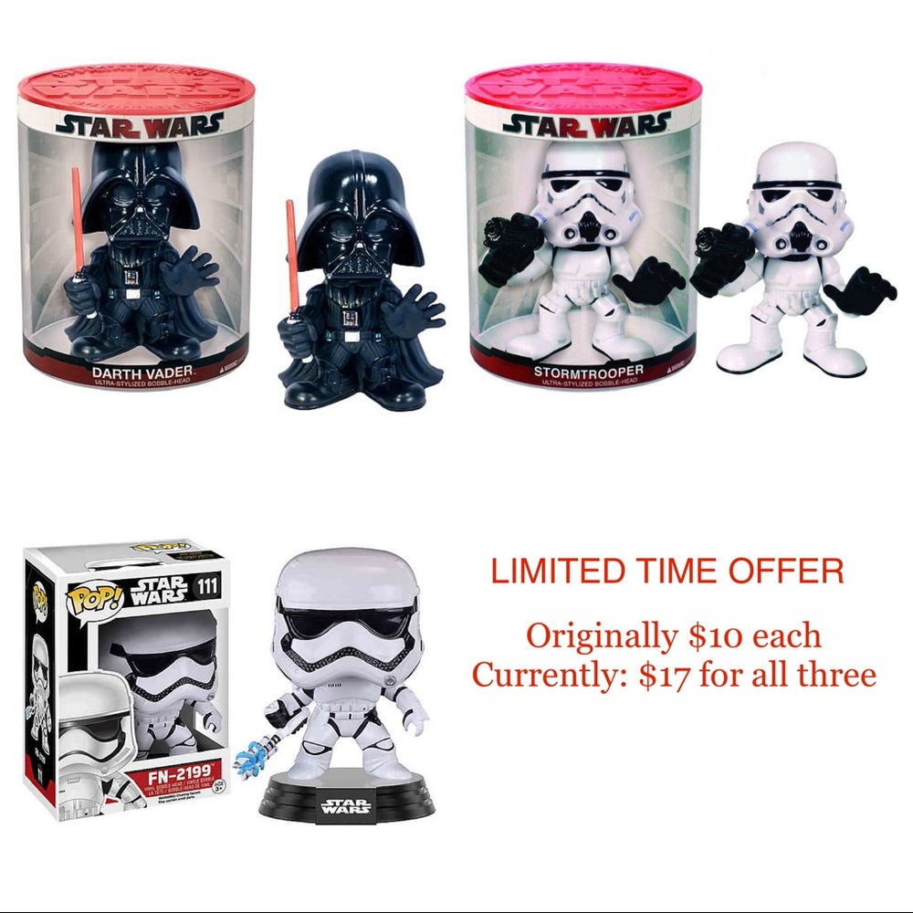 LIMITED TIME OFFER: STAR WARS BOBBLE HEADS